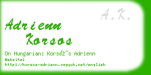 adrienn korsos business card